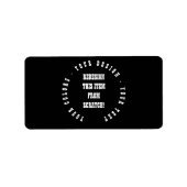 独自の作成 ラベル (正面)