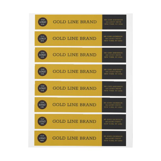 独自の作成 – ロパーソナライズされたゴ、金ゴールド/カスタム ラップアラウンドラベル (シート)