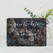 独自の作成 – ヴィンテージ蝶 セーブザデート (スタンド正面)