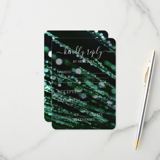 独自の作成 – 《写真》ぼけ味すり付き分岐 出欠カード (正面/裏面インサイチュ)