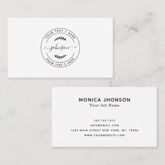 独自の作成 名刺 (正面/裏面)