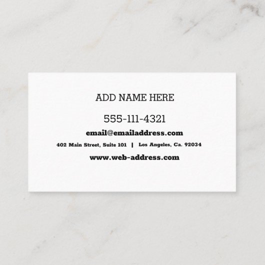 独自の作成 名刺 (裏面)