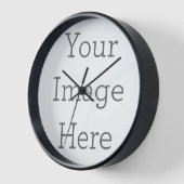 壁時計, 25.4cm ラウンド木製ブラックフレーム (傾斜)