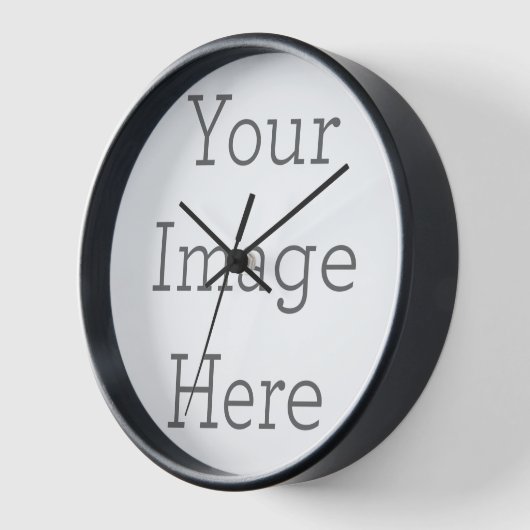 壁時計, 25.4cm ラウンド木製ブラックフレーム (傾斜)