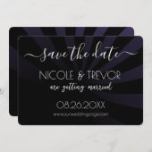 独自の作成 – 影のストライプ付け日付の保存 セーブザデート (正面/裏面)