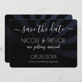 独自の作成 – 影のストライプ付け日付の保存 セーブザデート (正面/裏面)