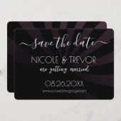 独自の作成 – 影のストライプ付け日付の保存 セーブザデート (正面/裏面)