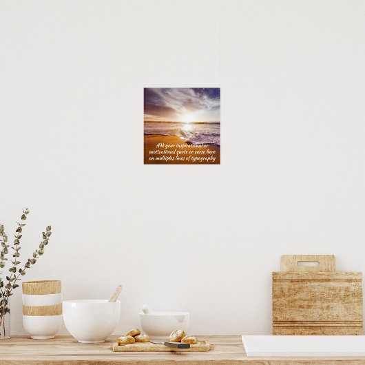 独自の作成/感動的やる気を起こさせる引用文 ポスター (キッチン)