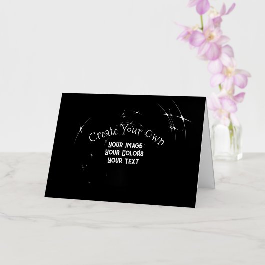 独自の作成 箔グリーティングカード (蘭)