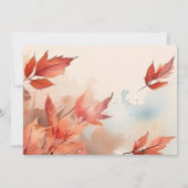 独自の作成 – 赤い紅葉 セーブザデート (裏面)