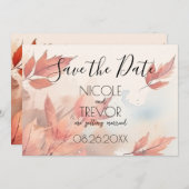 独自の作成 – 赤い紅葉 セーブザデート (正面/裏面)