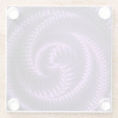 独自の作成 – 金属製の緩和曲線 – 紫 ガラスコースター (裏面)