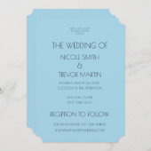 独自の作成 – 青 招待状 (正面/裏面)