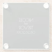 独自の作成 – 黒 ガラスコースター (裏面)