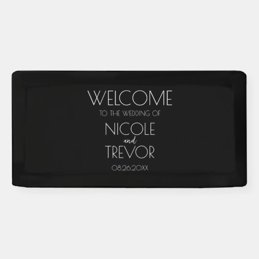 独自の作成 – 黒 横断幕 (横)