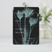 独自の作成 – 3つのX線花 出欠カード (スタンド正面)