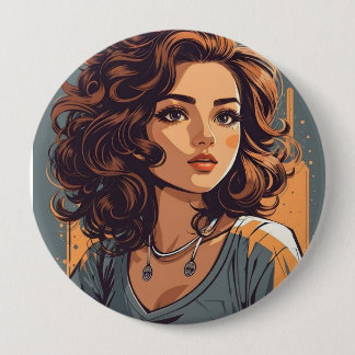 独自の作成 – 4インチファンボタン（巨大） 缶バッジ