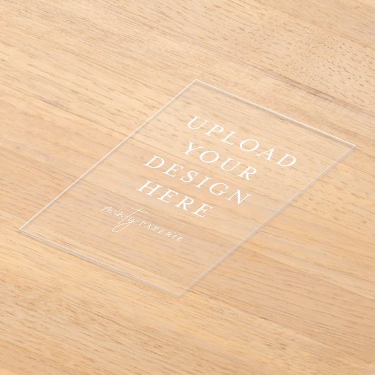 独自の作成、5時間365日 アクリル招待状 (レイダウン)