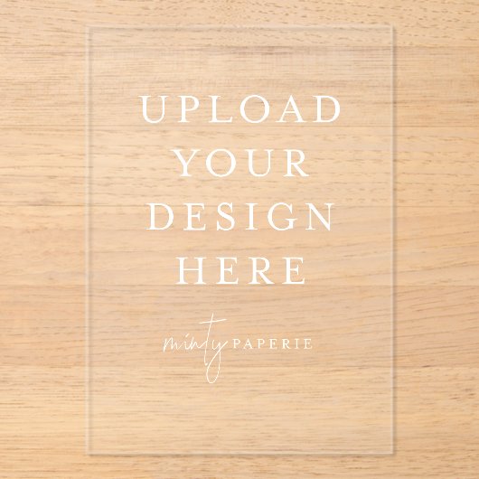 独自の作成、5時間365日 アクリル招待状 (正面)