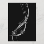 独自の作成 – B&W Snowflakes Ribbon Drink メニュー (裏面)