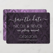 独自の作成 – Dark Gothicヴィンテージ セーブザデート (正面/裏面)