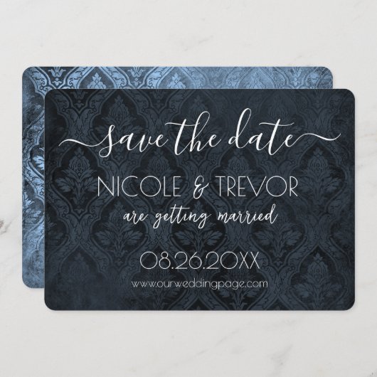 独自の作成 – Dark Gothicヴィンテージ セーブザデート (正面/裏面)