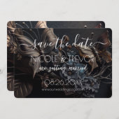 独自の作成 – Dark Steampunk Chairs セーブザデート (正面/裏面)