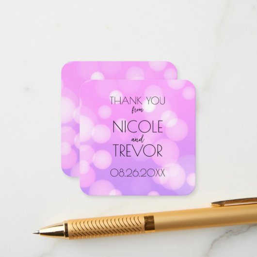 独自の作成 – Pink《写真》ぼけ味ありがとう エンクロージャーカード (正面/裏面インサイチュ)