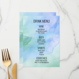 独自の作成 – Water Color Background Drink メニュー
