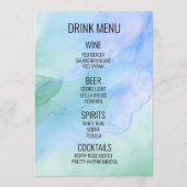 独自の作成 – Water Color Background Drink メニュー (正面)