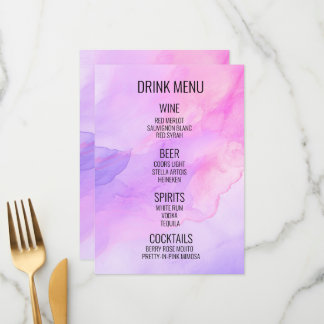 独自の作成 – Water Color Background Drink メニュー