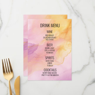 独自の作成 – Water Color Background Drink メニュー