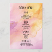 独自の作成 – Water Color Background Drink メニュー (正面)
