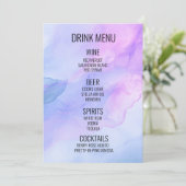独自の作成 – Water Color Background Drink メニュー (スタンド正面)