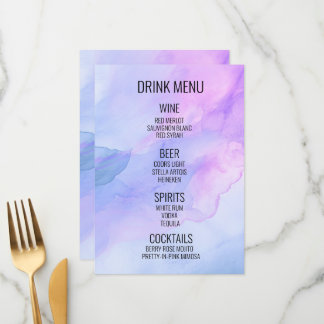 独自の作成 – Water Color Background Drink メニュー