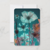 独自の作成 – Xかわいらし線花 出欠カード (裏面)