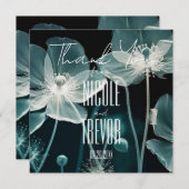 独自の作成 – X線ウェディングフラワー サンキューカード (正面/裏面)