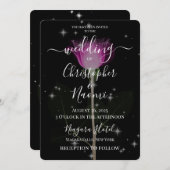 独自の作成 – X線花と星 招待状 (正面/裏面)