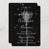 独自の作成 – X線花と星 招待状 (正面/裏面)