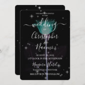 独自の作成 – X線花と星 招待状 (正面/裏面)