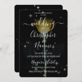 独自の作成 – X線花と星 招待状 (正面/裏面)