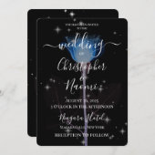 独自の作成 – X線花と星 招待状 (正面/裏面)