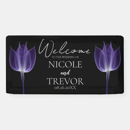 独自の作成 – X線花結婚の歓迎 横断幕 (横)