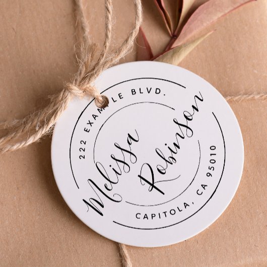 独自の円の作成差出人住所スクリプト名 セルフインキングスタンプ