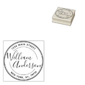 独自の円の作成差出人住所スクリプト名 ラバースタンプ (押印)