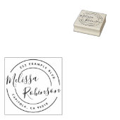 独自の円の作成差出人住所スクリプト名 ラバースタンプ (押印)