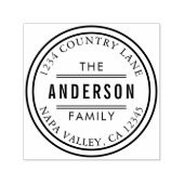 独自の円の作成差出人住所 セルフインキングスタンプ (デザイン)