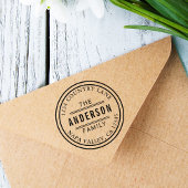 独自の円の作成差出人住所 ラバースタンプ