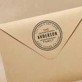 独自の円の作成差出人住所 ラバースタンプ