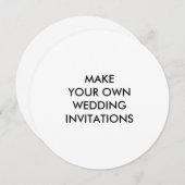 独自の円カスタム結婚式招待状の作成 招待状 (正面/裏面)